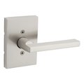 Kwikset Halifax Lever with Rectangular Rose Half Dummy Door Lock Satin Nickel Finish 788HFLRCT-15